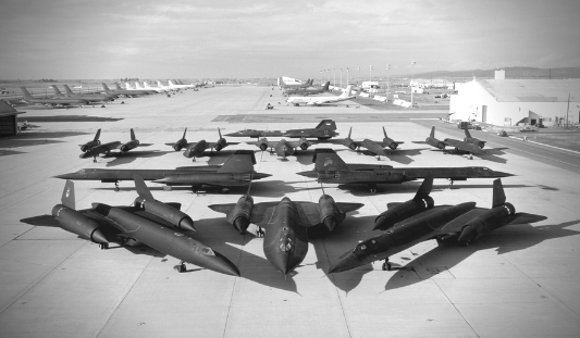 Lockheed Martin SR-71 Blackbirds on the runway